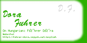 dora fuhrer business card